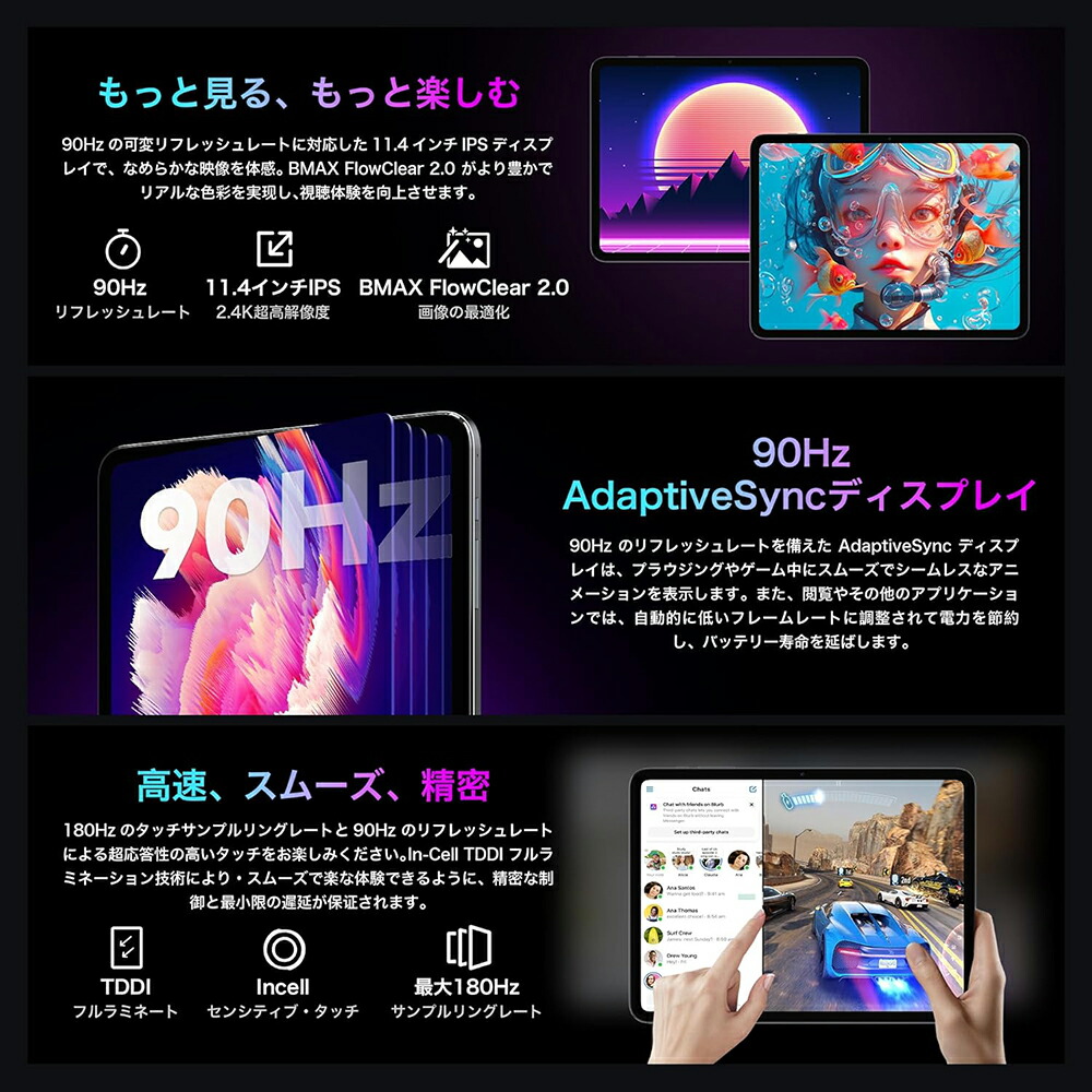 楽天市場】＼⭐SIMフリー♪✨／BMAX 11.4インチ Android 15 タブレット