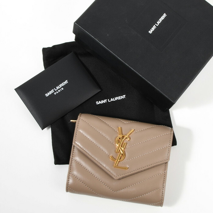 楽天市場】SAINT LAURENT サンローラン 財布 キルティングラムスキン製