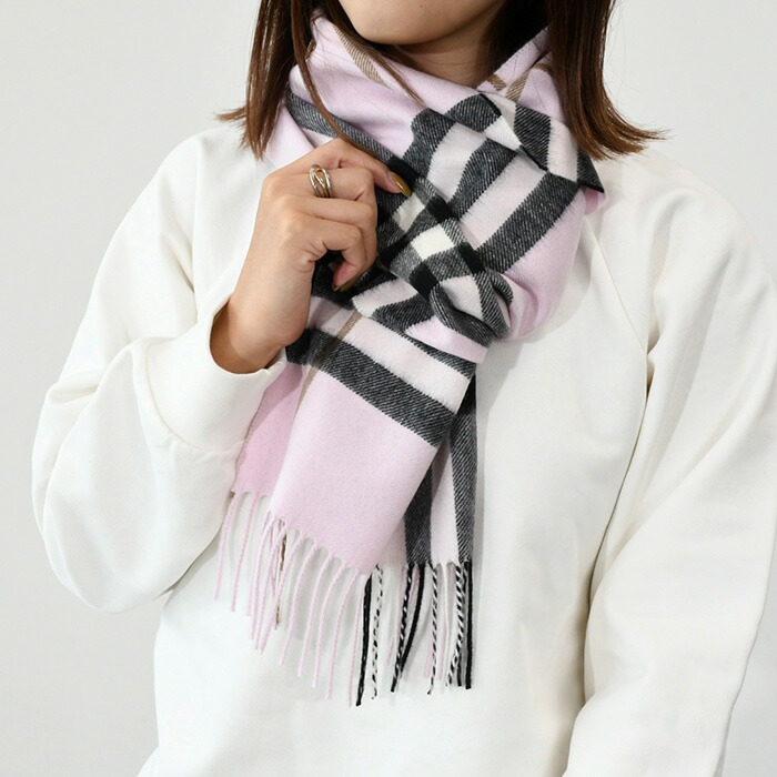 楽天市場】BURBERRY バーバリー マフラー チェックカシミアスカーフ