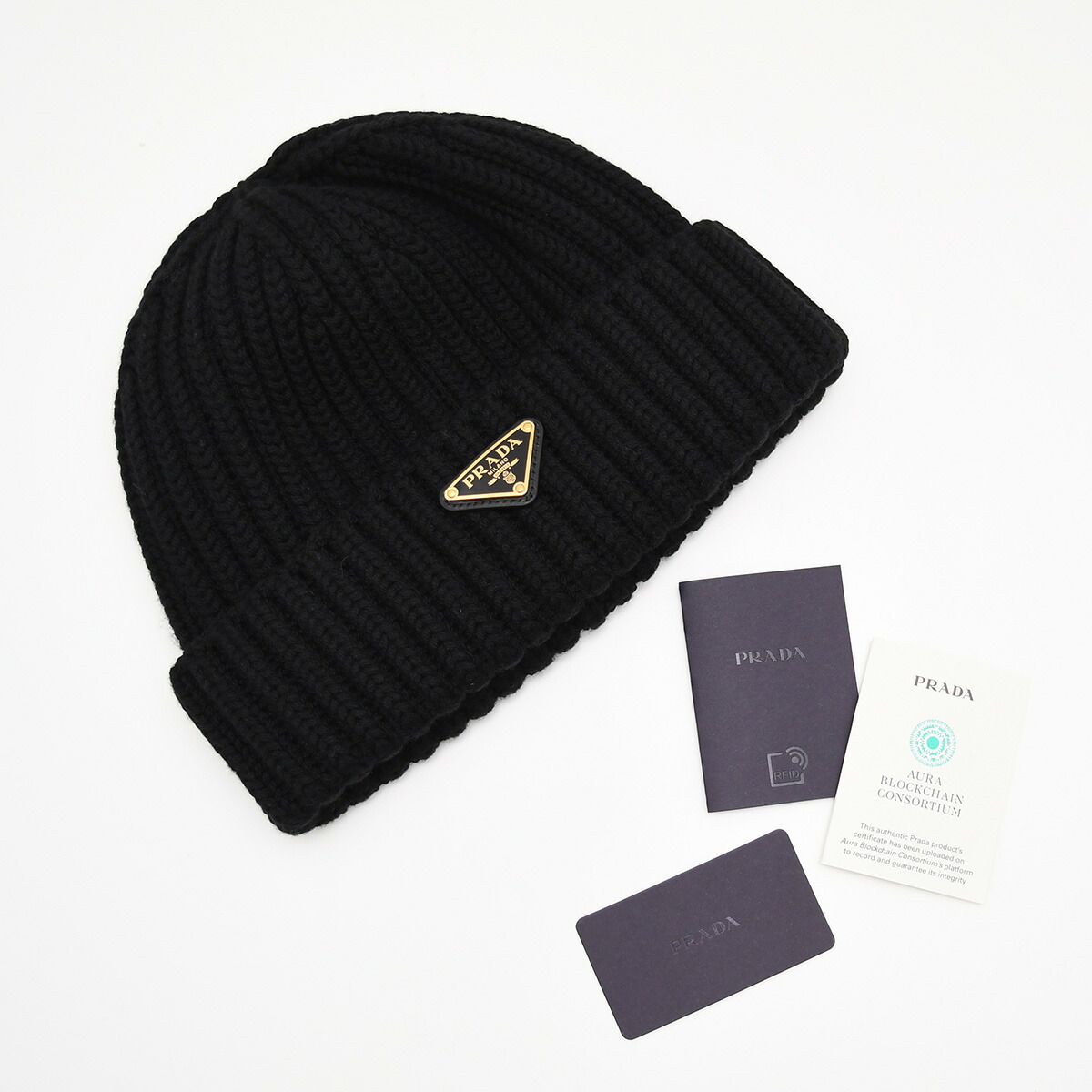 楽天市場】PRADA プラダ ニット帽 ウール ビーニー 1HC390 2DZL メンズ
