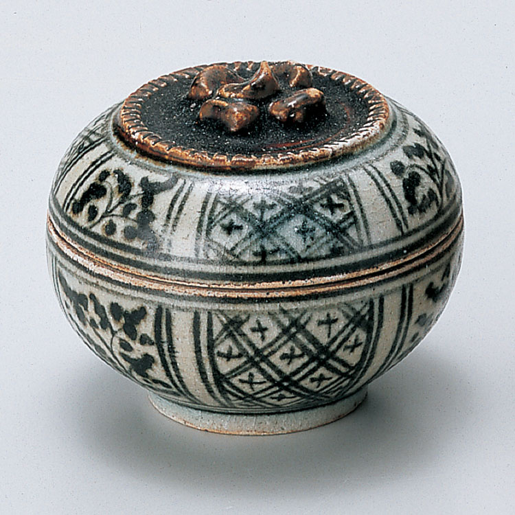 東洋 骨董」 古陶 宋胡緑 合子(香合) 名品 希少作 東洋 骨董」 古陶 宋