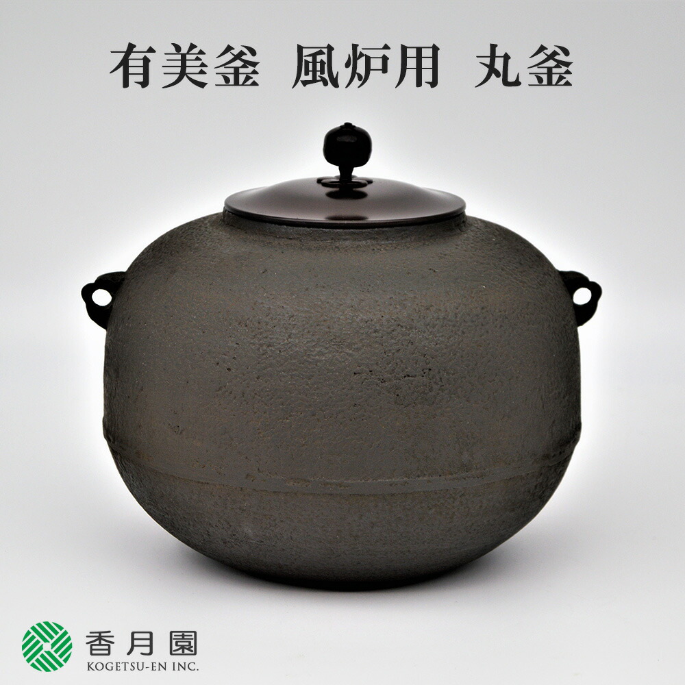 W131 茶釜 『利休好 阿弥陀堂釜』『釜師 菊池政光』『鉄釜』 共箱