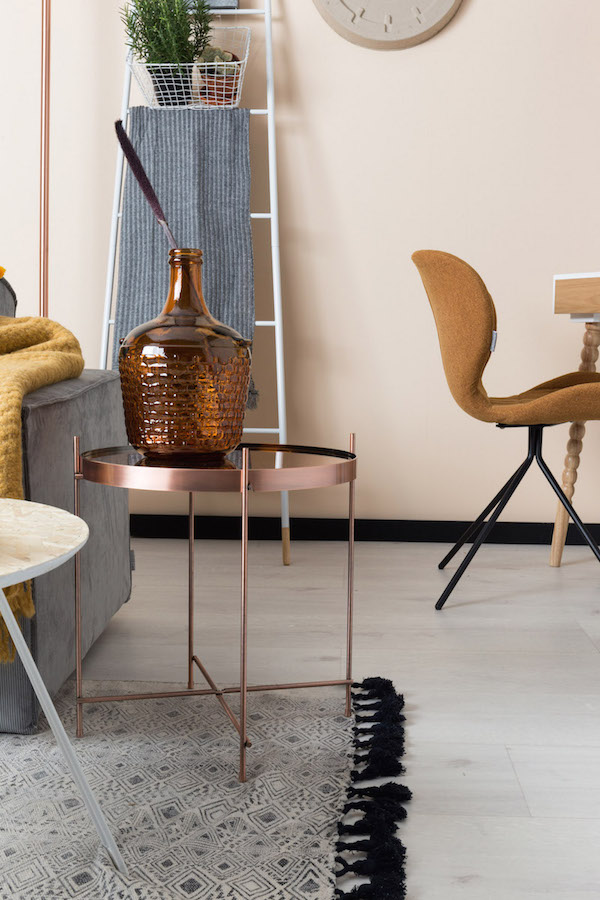 ヴィンテージ コーヒーテーブル ローズウッド x スモークガラス サイド