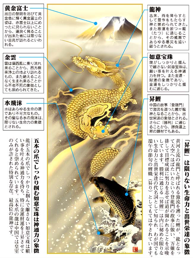美品! 金運 開運 龍神様 白蛇 掛軸 おもてなし 絵 龍脈 富士山水 中国風水