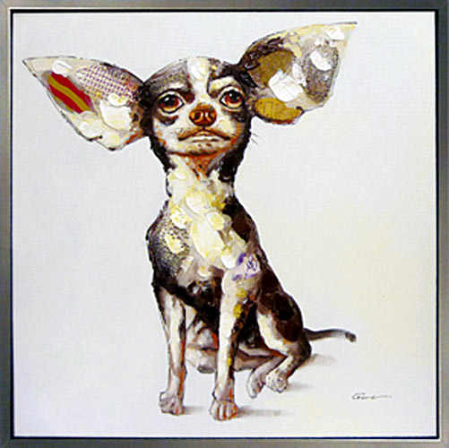 油絵 Yumiko ワーゲンに乗る犬の家族 油絵 Yumiko様専用 ワーゲンに乗る犬