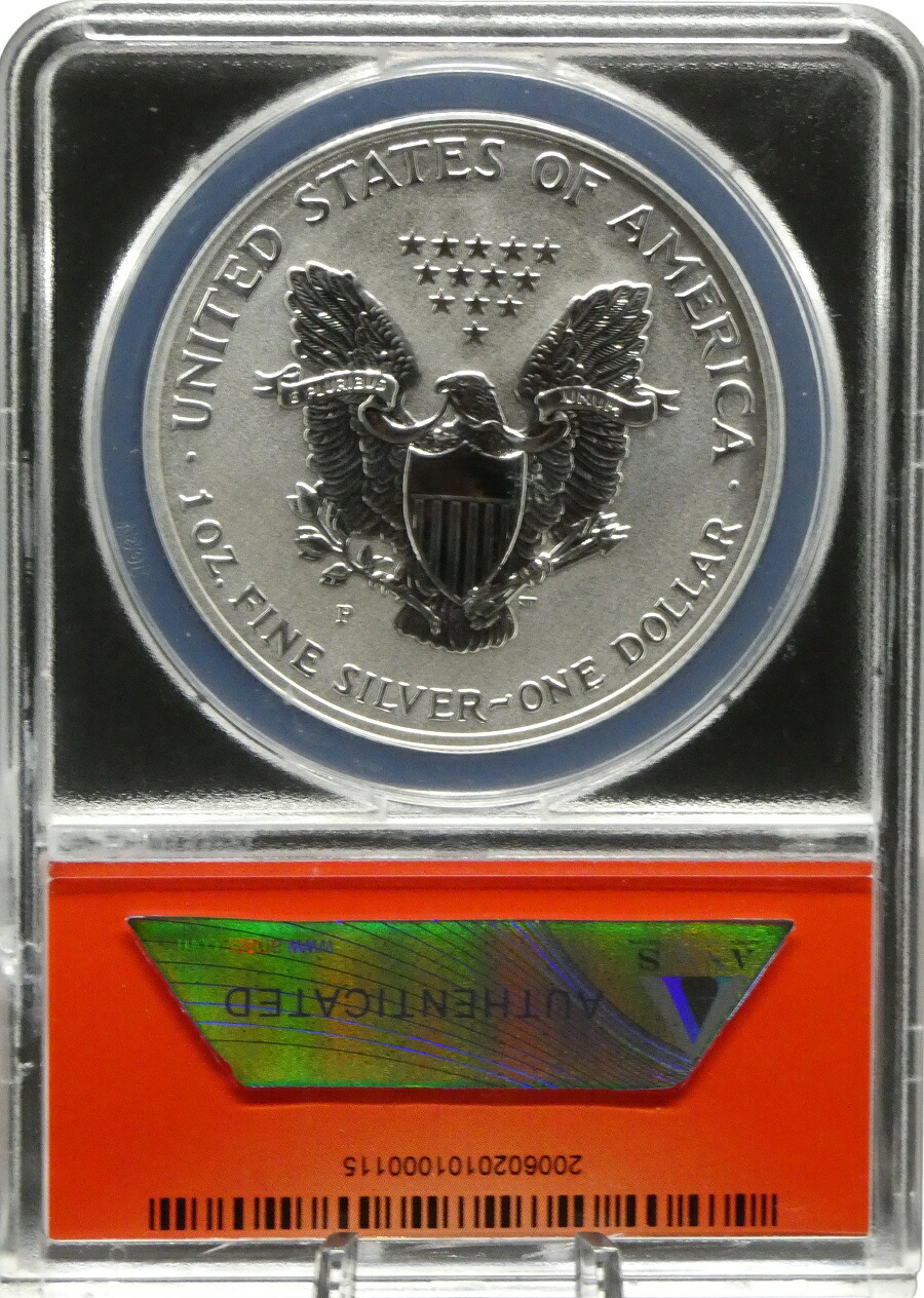 楽天市場】最高鑑定 ANACS RP70 リバースプルーフ イーグル銀貨 2006年