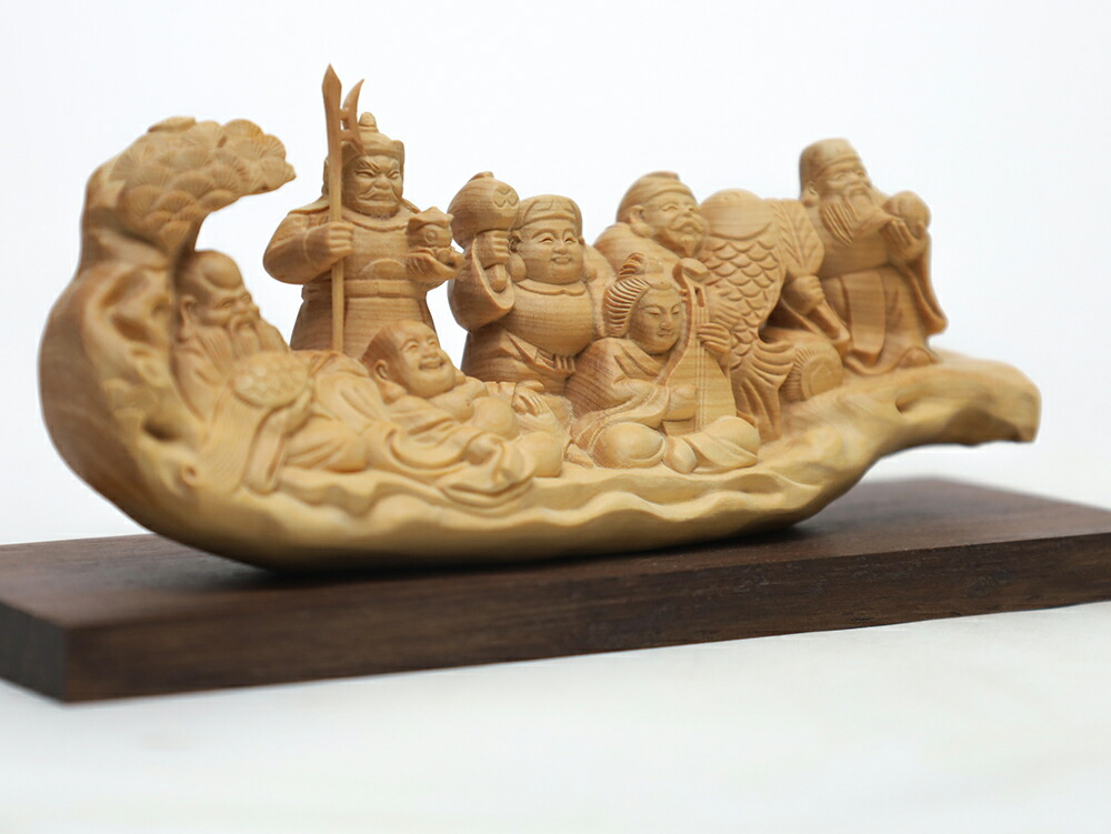 楽天市場】七福神 木彫り 置物一刀彫 / 素材：柘植 : 津山銘木有馬店