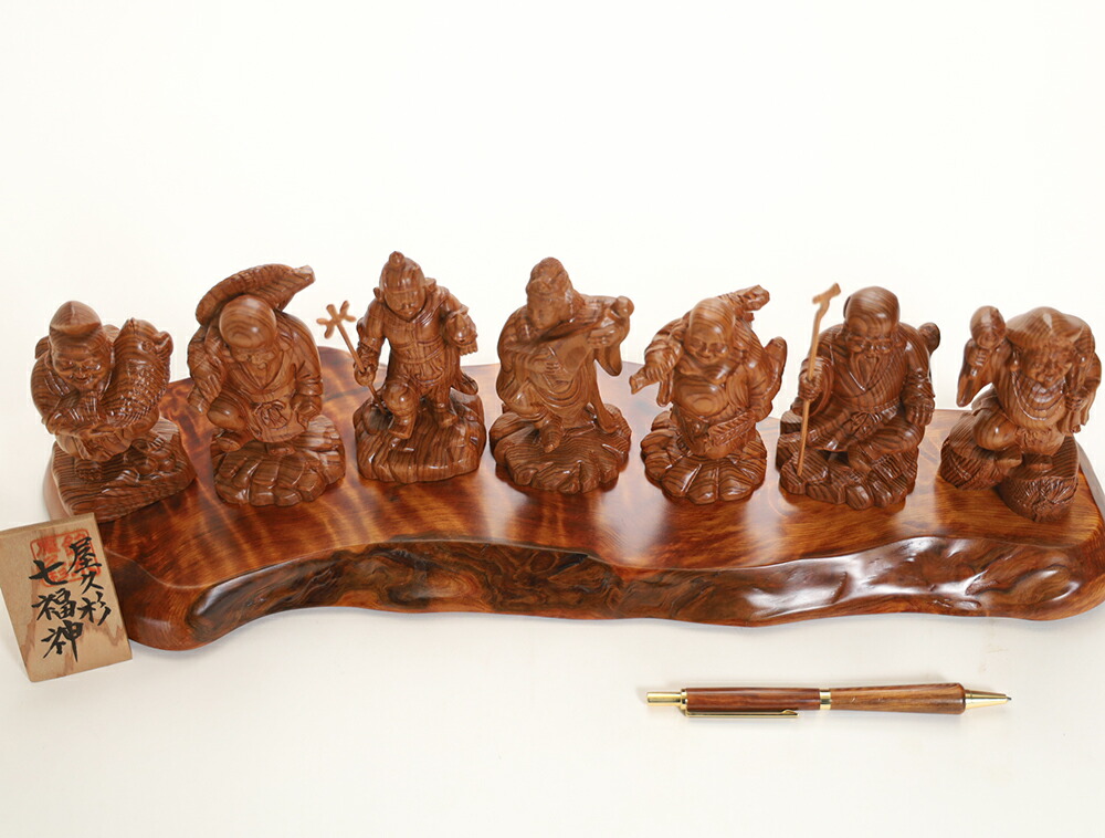 楽天市場】屋久杉 七福神 木彫り 一刀彫 / 素材：屋久杉（置物,縁起物
