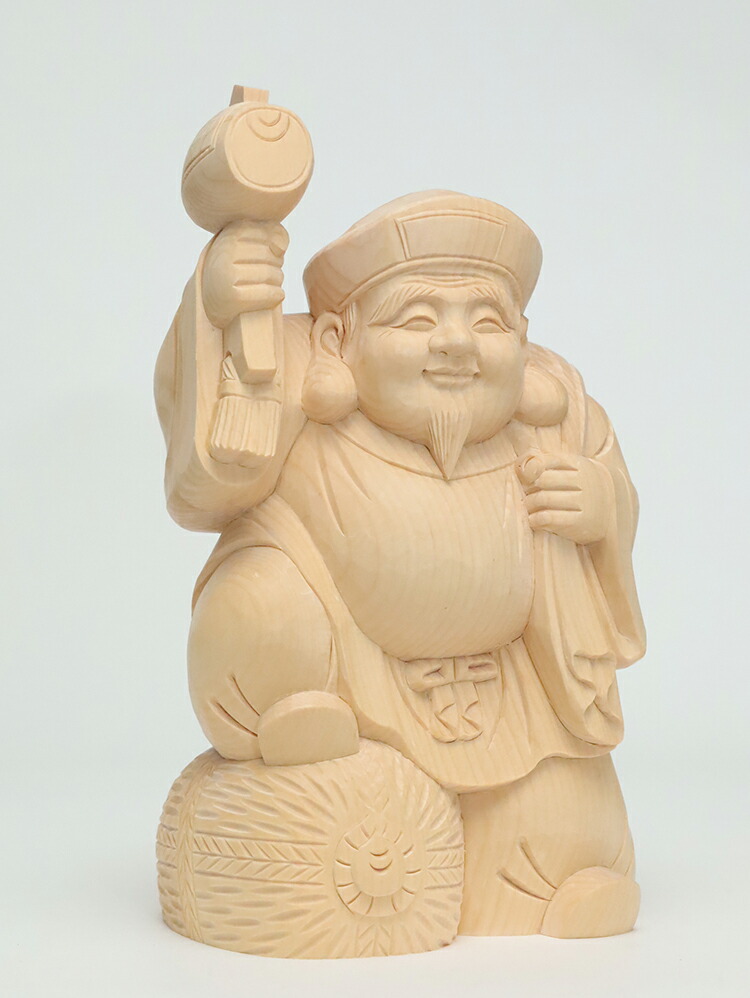 楽天市場】大黒様 木彫り 置物 一刀彫 / 材料：桧 : 津山銘木有馬店