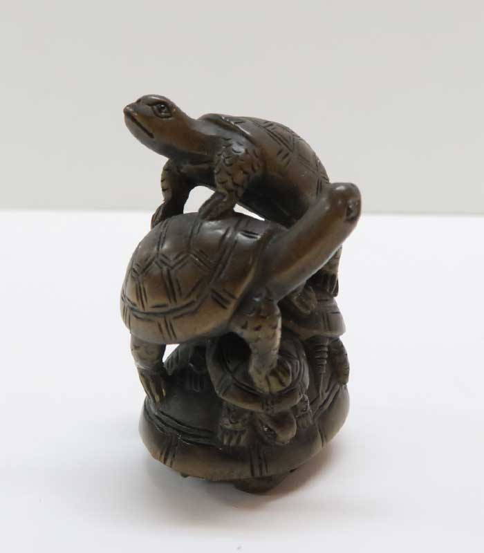 楽天市場】木彫り 根付 〜5匹の亀〜一刀彫 / 素材：柘植 : 津山銘木有馬店