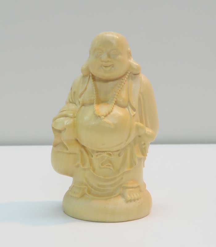 楽天市場】布袋様 木彫り 置物 一刀彫 / 素材：水柘植（縁起物,布袋尊