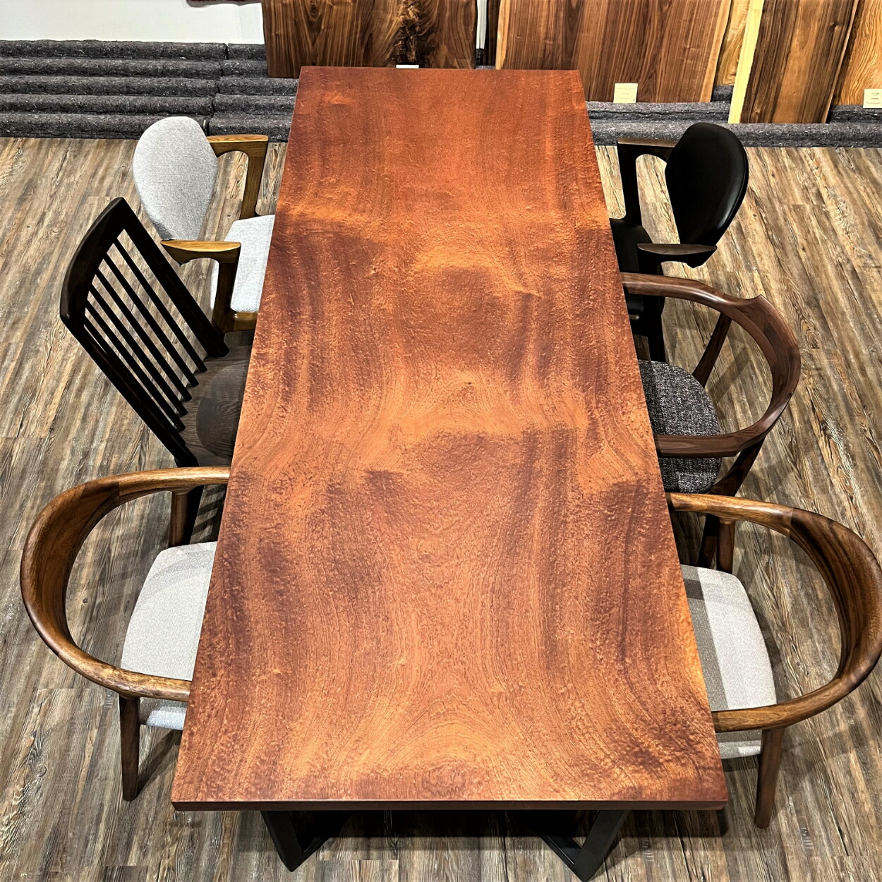 一枚板 木製座卓 ダークブラウン・ライトブラウン 【公式通販】