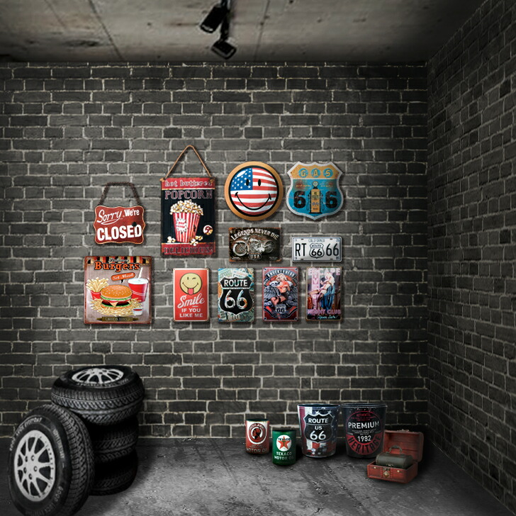 楽天市場】アメリカン雑貨 サインプレート ブリキ看板 WARNING