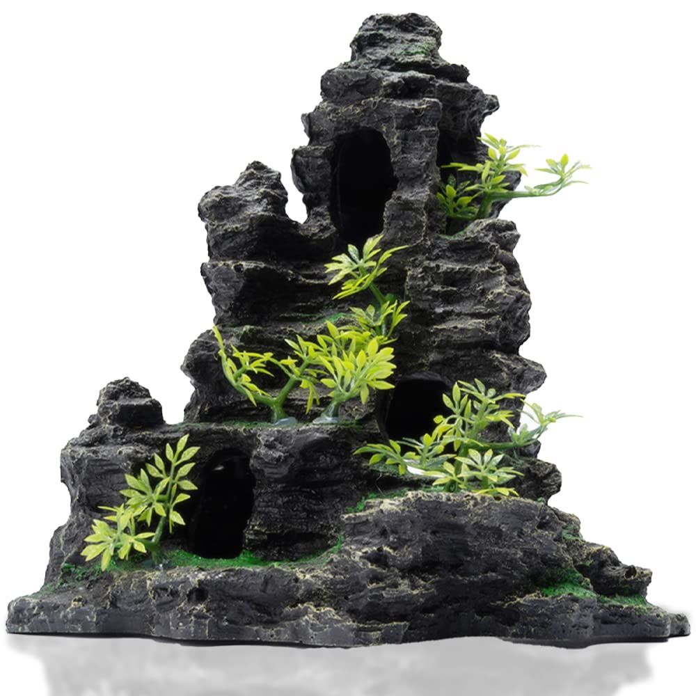 楽天市場】アクアリウム オブジェ 岩 山 隠れ家 水槽 オーナメント