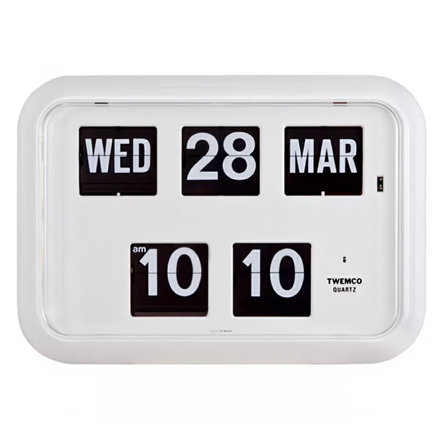 TWEMCO フリップクロック ホワイト 【公式通販】