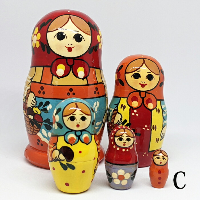 楽天市場】ロシア マトリョーシカ 5ピース【セルギエフ ポサド