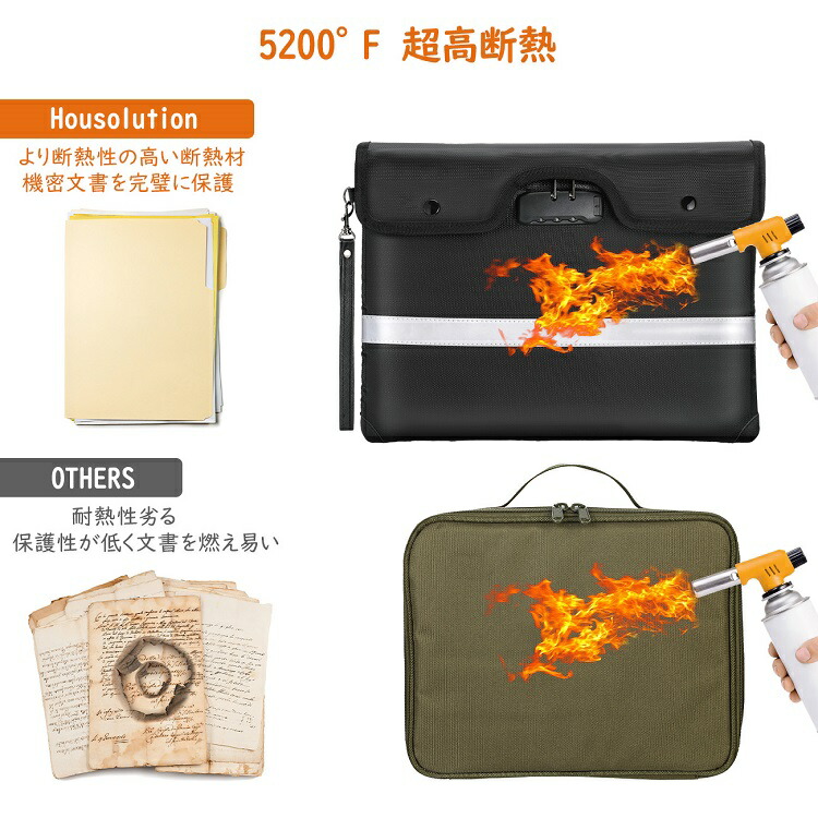楽天市場】耐火バッグ 耐火 袋 30 x 21CM ATiC 耐火ケース 耐火袋 収納