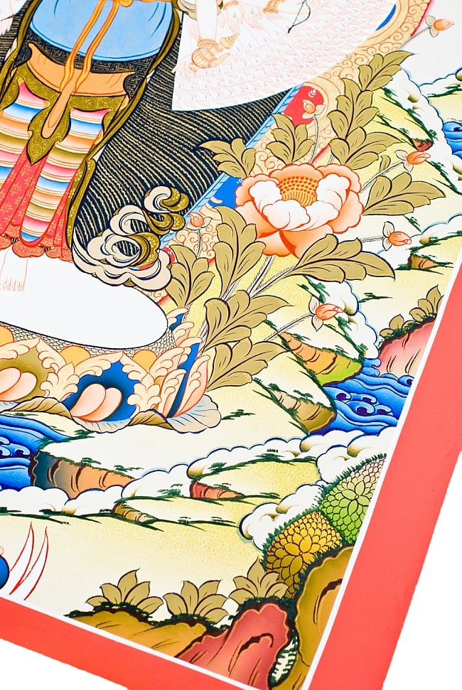 40年前のアンティーク 仏画 仏絵 手書 タンカ 十一面千手 40年前の