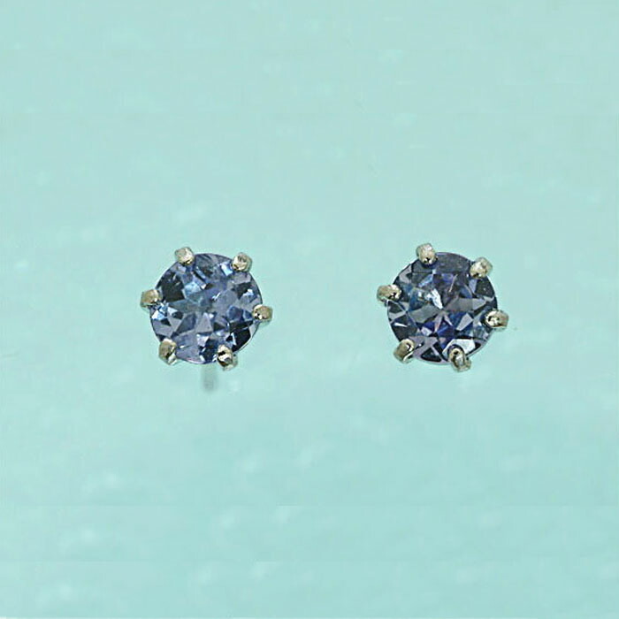 楽天市場】Pt900 タンザナイトピアス （4mm 6本爪） 自慢のプラチナ台