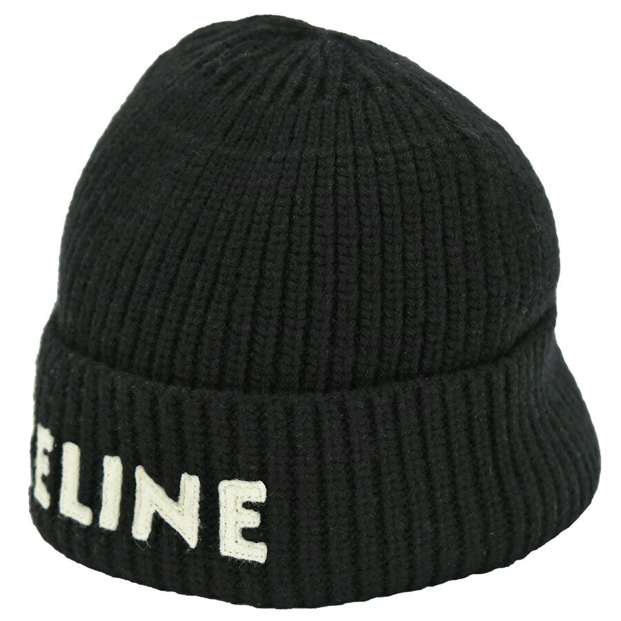 CELINE ブラック ニット帽 関税・送料込 CELINE Black wool ニット帽
