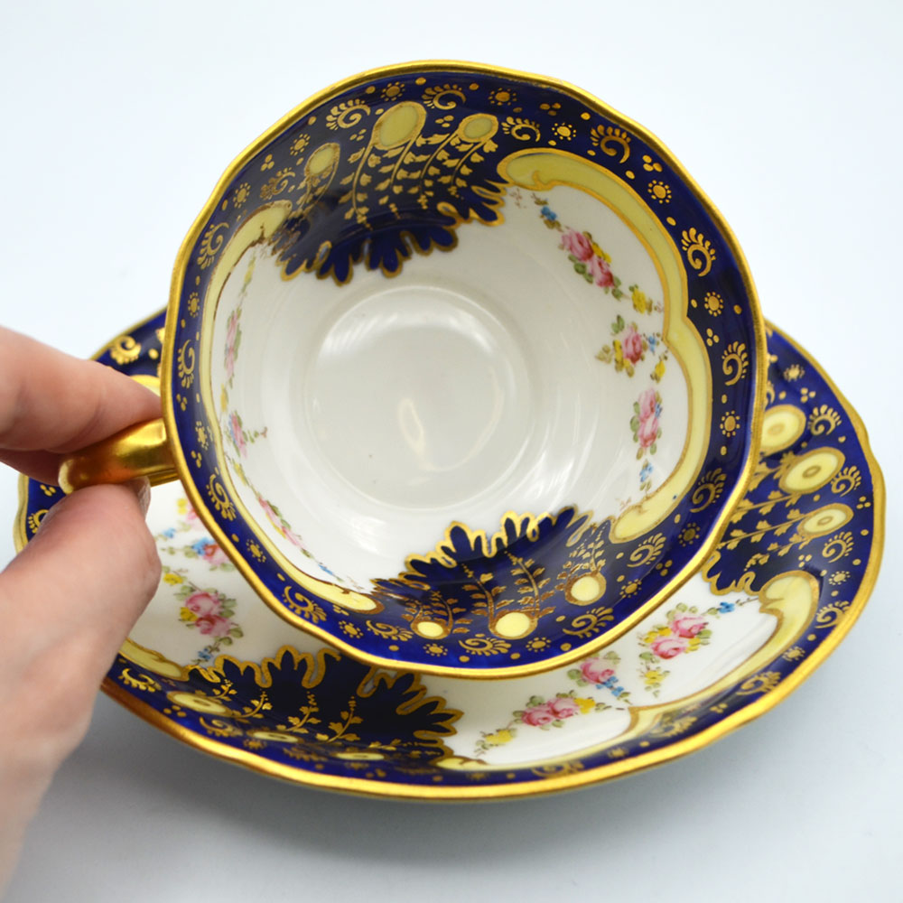 レア 美麗 ダービー イギリス アンティーク カップ&ソーサー ハンド