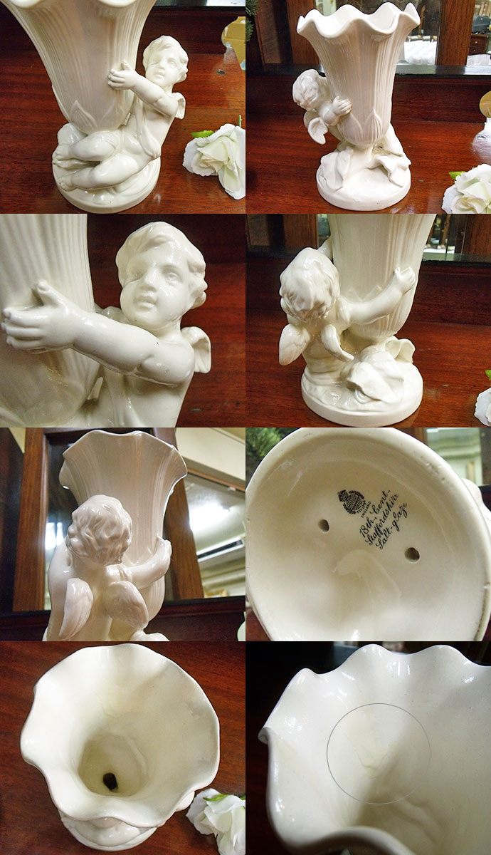 楽天市場】アンティーク 花瓶 天使 ケルビム Minton ミントン 1912