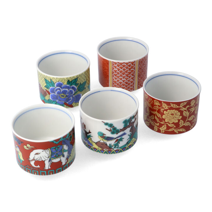 九谷焼】未使用 茶器 酒器 カップ 皿 一輪挿し セット 九谷焼】茶器 酒