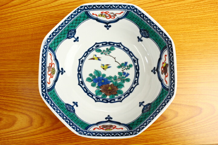 楽天市場】九谷焼 7号鉢 染付宝紋花鳥/青郊窯＜和食器 中鉢 盛鉢 人気