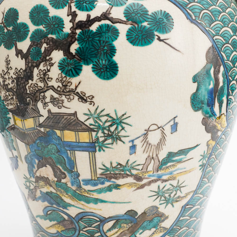 美品九谷焼 飾り壺 九谷章山 百花繚乱 金彩 Yahoo!オークション