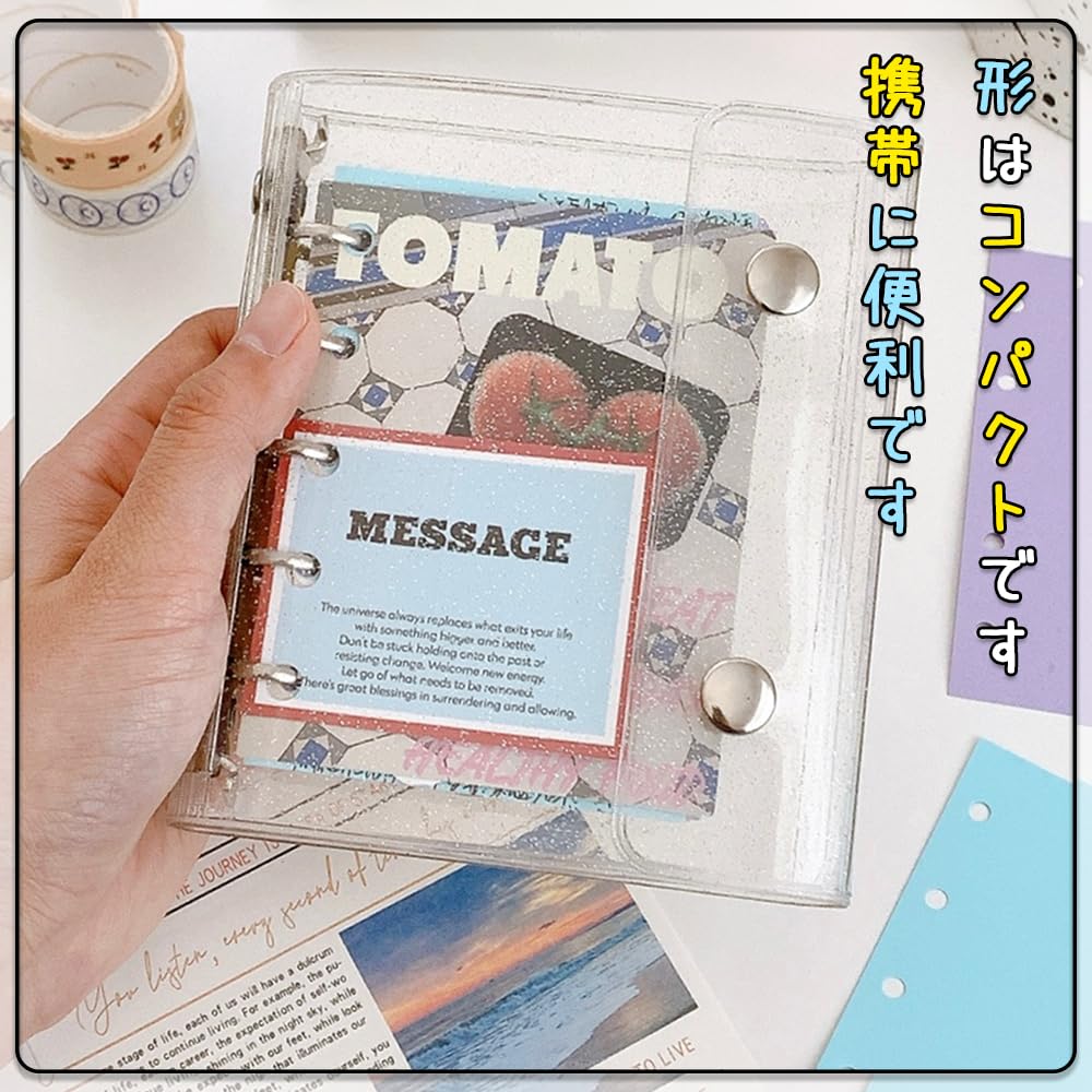 楽天市場】【送料無料】BOOHUQICH シール帳 台紙 透明 女の子 はがせる