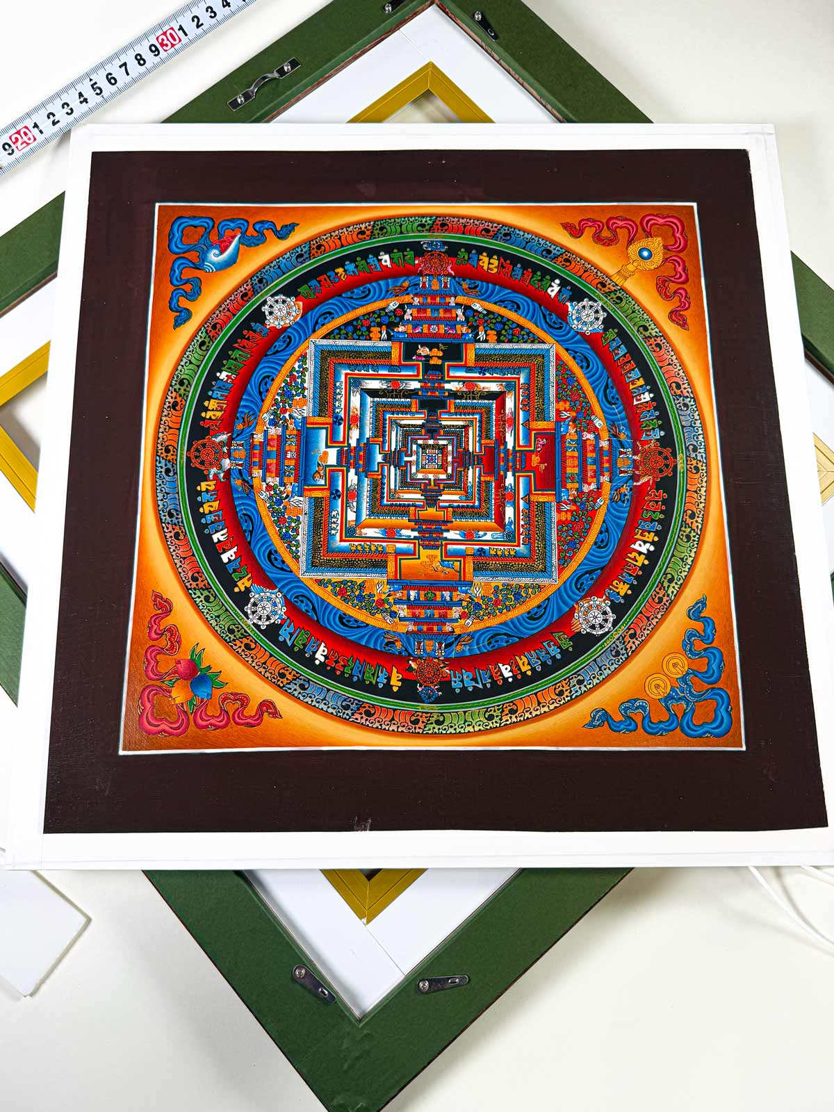 チベット密教 手描き曼荼羅（マンダラ）タンカ【新品・一点物】肉筆画