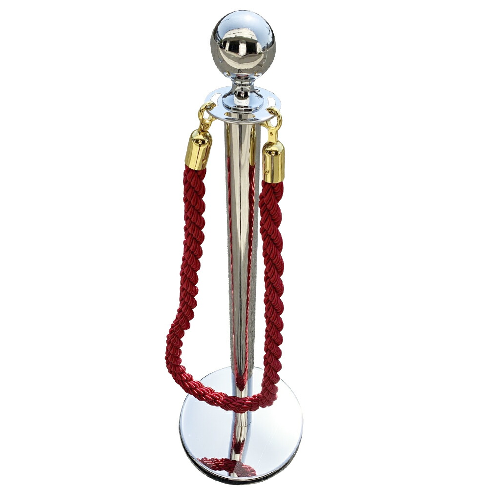 楽天市場】ポールパーテーション 1本 セット シルバーポール レッド