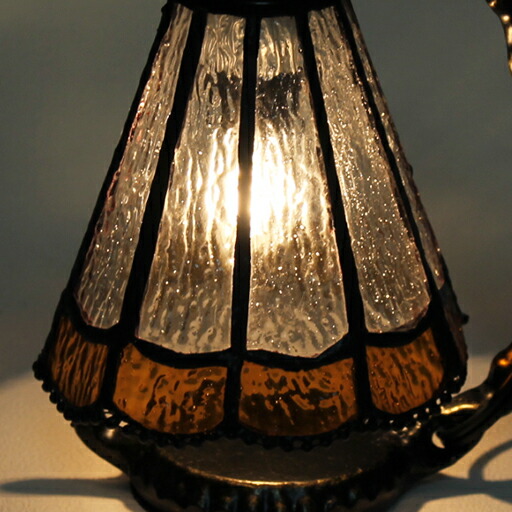 楽天市場】ステンドグラスランプ ブラウンスカラップ（波型） 吊り型1