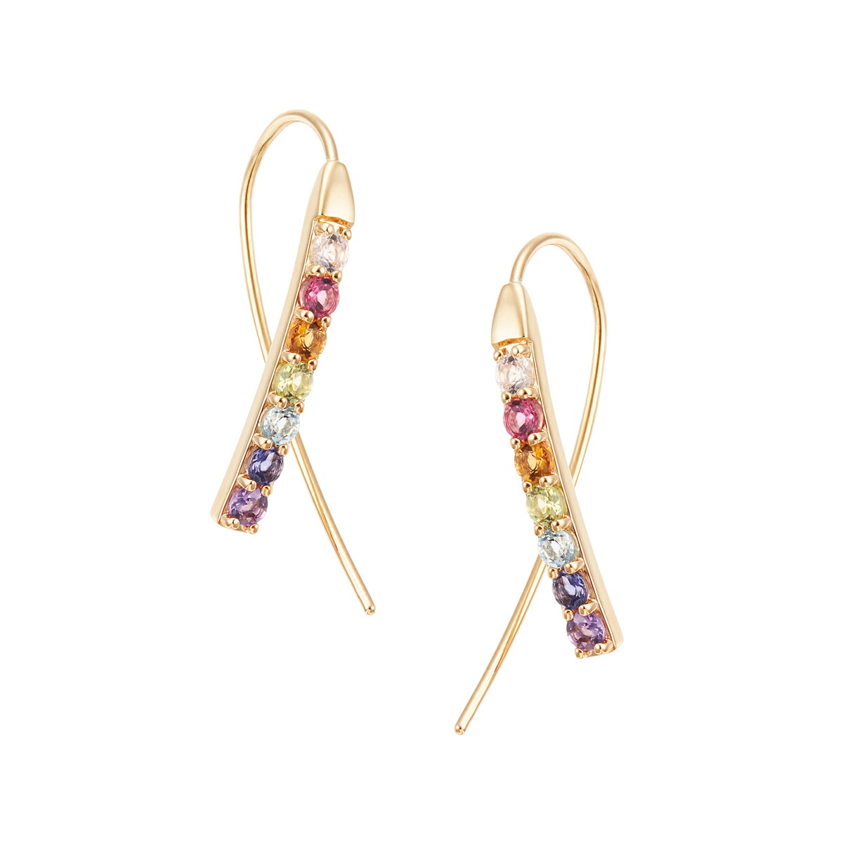 楽天市場】K10イエローゴールドマルチストーンピアス : ジュエリーツツミ