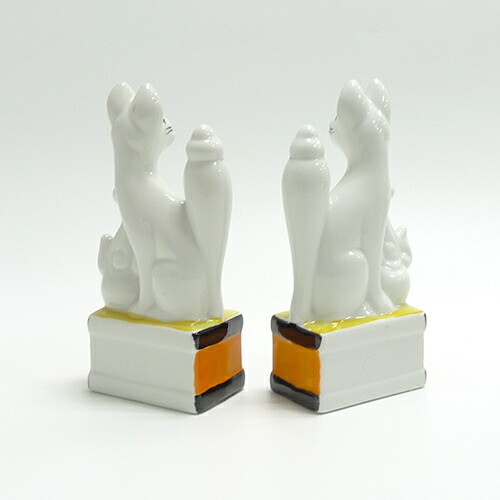 楽天市場】狐 陶器(一対) 5寸 高さ 16cm【神具 稲荷きつね キツネ お