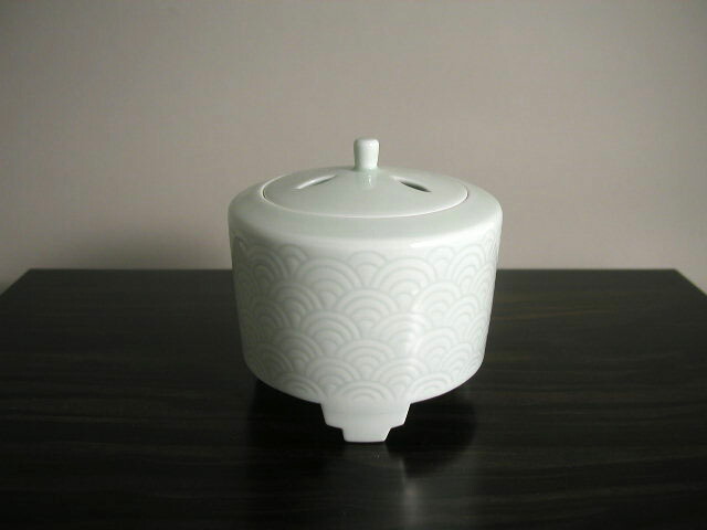 国重要無形文化財 人間国宝 井上萬二 自作 白磁香炉 共箱 共布 究極の