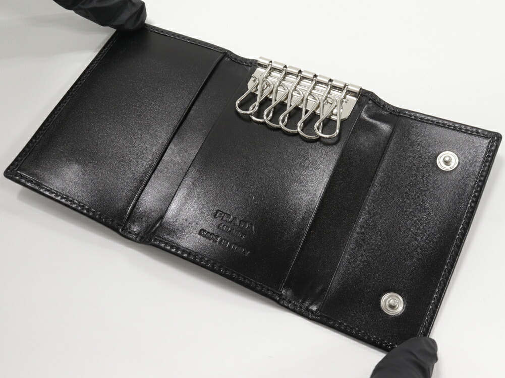 楽天市場】プラダ 6連キーケース ヴィッテロボックス カーフ ネロ(黒