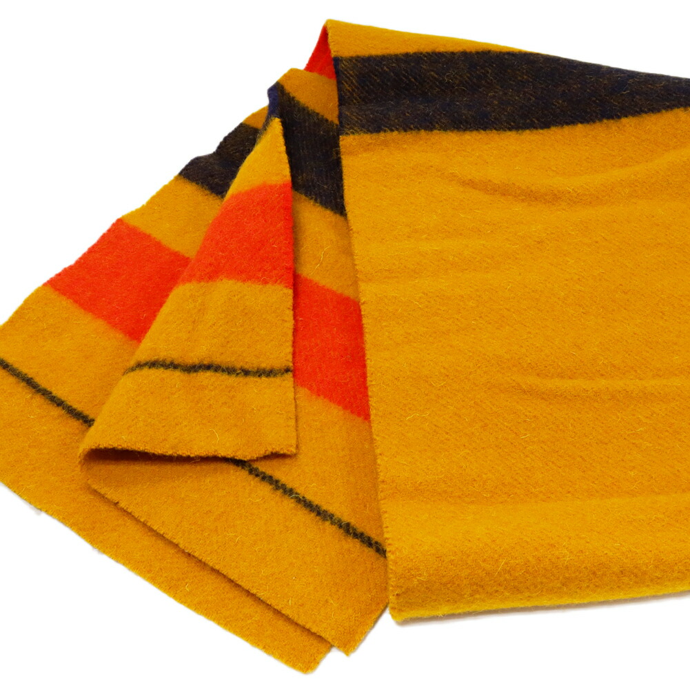 楽天市場】エルメス マフラー ロカバール ウール100% イエローxブルーx