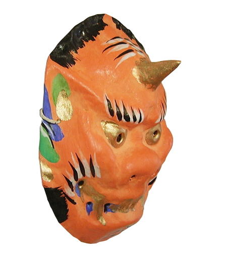 楽天市場】歴史のある古和紙のお面「嵯峨面」 魔除けのご利益『赤鬼面