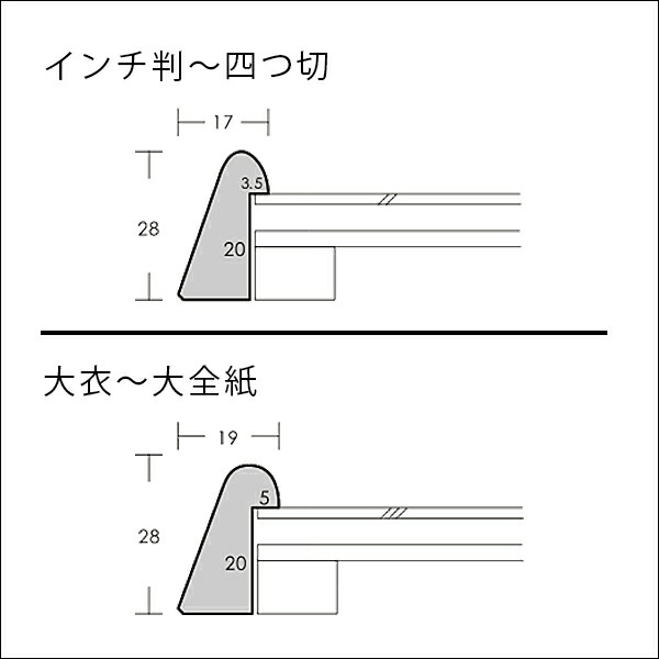 楽天市場】木製 デッサン縁[隅丸傾斜 すみまるけいしゃ]太子・デッサン