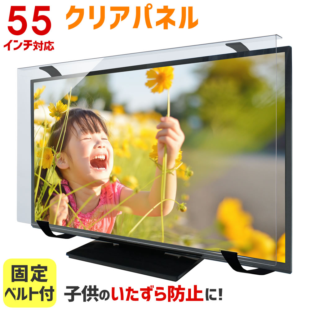 楽天市場】液晶テレビ保護パネル 55インチ 55型 クリアパネル 固定