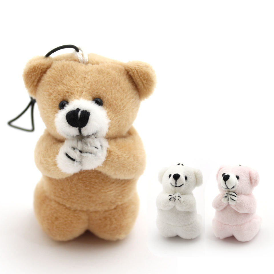 楽天市場】【おねがいクマさん ストラップ】(ピンク/茶/白) お祈り お
