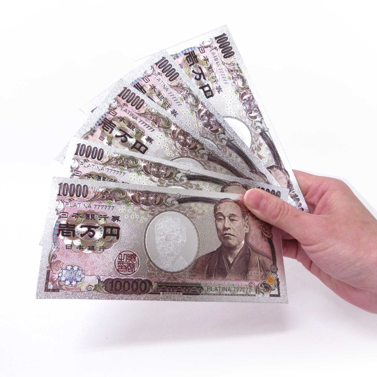 日本銀行 金24GPメッキの 10000円札モチーフ‼️ 日本銀行 金24GPメッキ