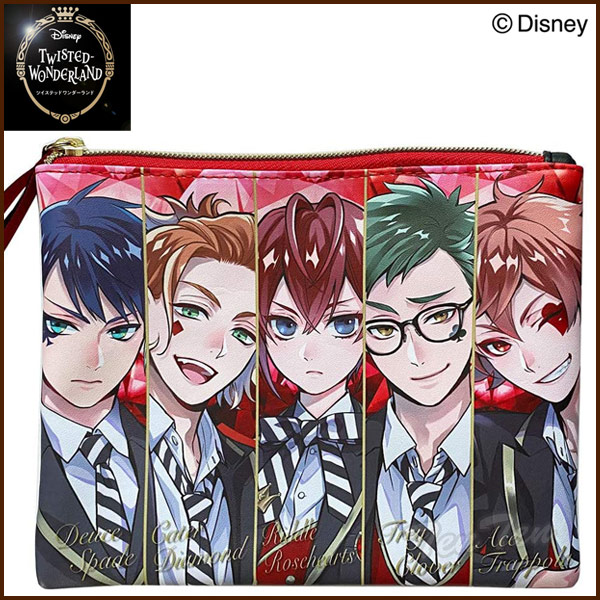 楽天市場】ディズニー ツイステッドワンダーランド フラットポーチ