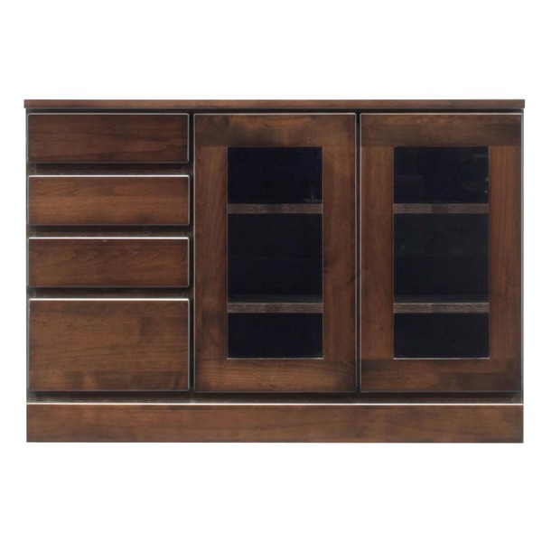 楽天市場】テレビ台 テレビボード 4段 幅90cm ダークブラウン 木製 扉