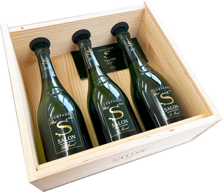 楽天市場】サロン (SALON) [2013]750ml オリジナル木箱入り3本セット