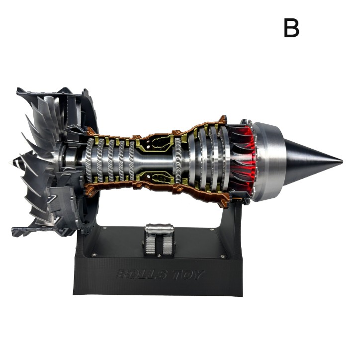 楽天市場】飛行機 エンジン 模型 完成品 タービン 回転 出力レバー
