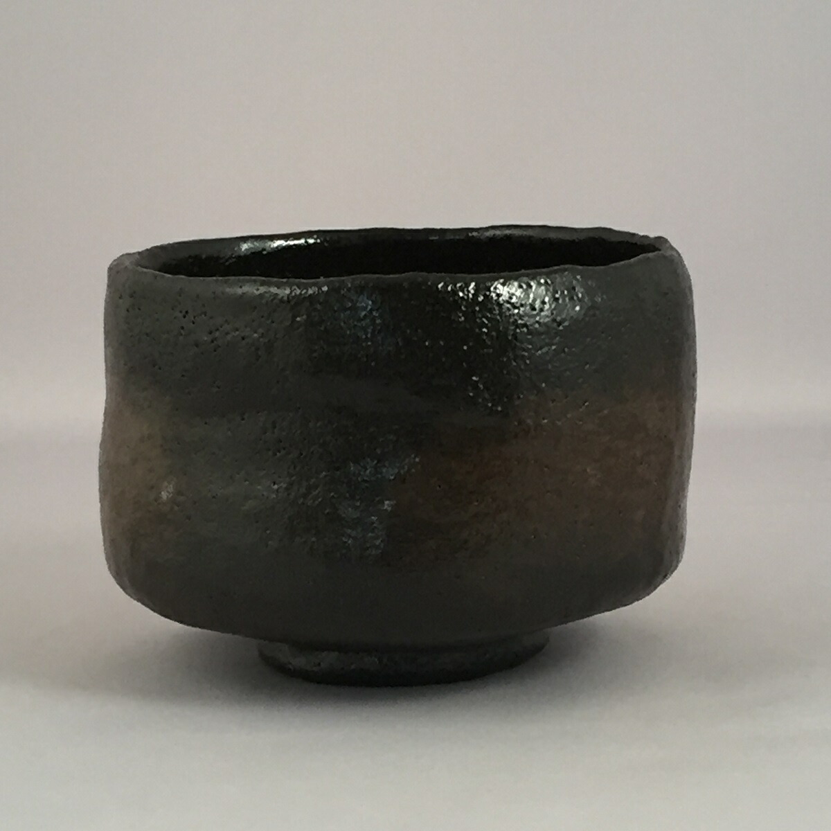 楽焼 佐々木昭楽 長次郎写 東陽坊 黒楽 茶碗 抹茶碗 茶道具 共箱 共布