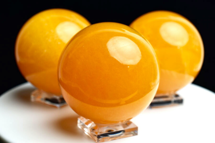 楽天市場】オレンジカルサイト 丸玉 スフィア 置物 【径：約50mm前後