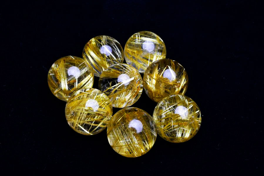 楽天市場】ゴールドルチル タイチンルチル AAAAA 粒売りビーズ 【約15